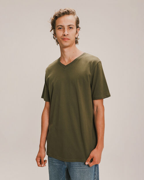 Playera Verde Cuello V